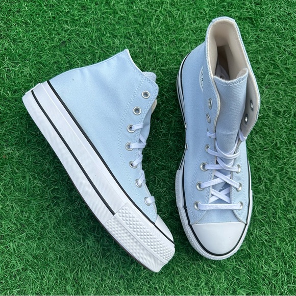 Converse Chuck Taylor All Star Lift Platform Hi Blue Supermoon / Natural Ivory - Picture 9 of 13